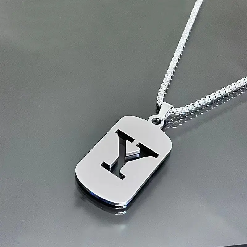 Letter Y+70cm titanium steel chain