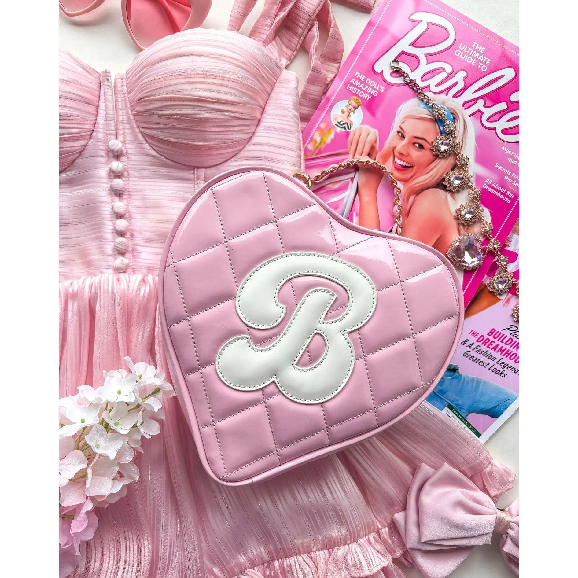 Vintage Heart Doll Purse