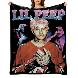 Lil-Peep-Flannel Throw Blanket for Girls Boys- Ultra Soft, Anti-Shrink & Wrinkle-Resistant ,Quick-Dry, Machine Washable Cozy Throw ,Perfect Gift for Kids Adults A-47