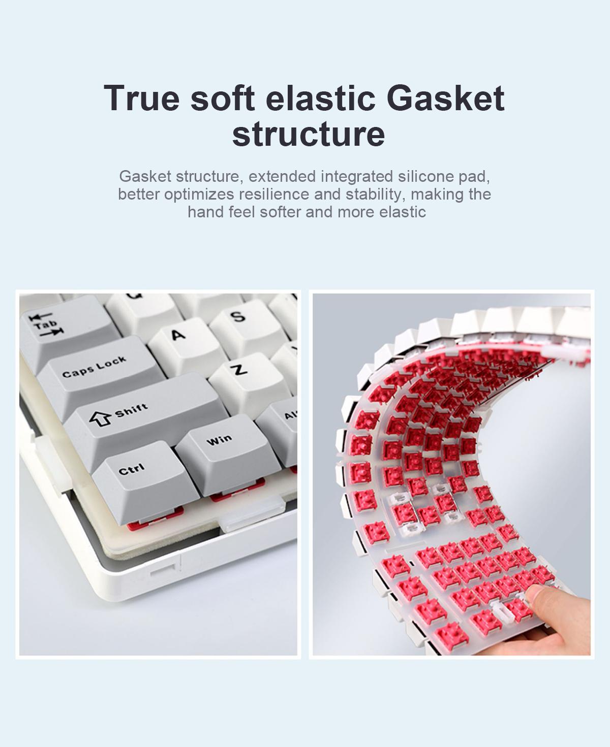 AULA F99 Wireless Mechanical Gaming Keyboard, Numpad Tri-Mode BT5.0/2.4GHz/USB-C Gasket Hot Swappable Custom, Pre-lubed Linear Switches,RGB Backlit Keyboard for PC/Tablet/Xbox/PS5,Office Computer Accessories CreamyKeyboards TikTokShopfalldealsforyou