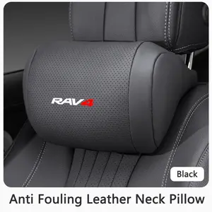 Nappa Leather Car Headrest Neck Support, Seat Pillow, Neck Rest Cushion for Toyota Rav4, Protects Neck, Automotive Car Accessories for Comfort, Premium Quality