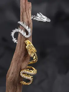 Unisex Dragon Ear Bone Clip, Versatile Rhinestone Earring, Cold Style, Perfect for All Occasions, Unique Design Jewelry Accessory