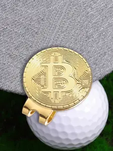 Bitcoin Pattern Hat Clip, Digital Wealth Style Golf Cap/ballcap Buckle, Gift for Friends, Golf Accessories