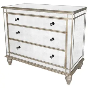 Laflin Mirrored Console Chest in Silver  1122146