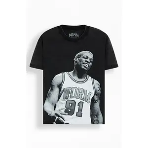 RODMAN BRAND Men's Candid Dennis Graphic Oversized T-Shirt - Multicolor