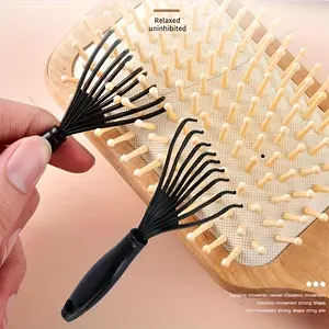 3pcs Plastic Mini Comb Cleaner Set, Embedded Bristle Hair Remover, Home Handheld Cleaning Brush, Beauty Tool Accessories