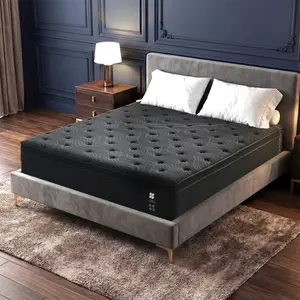 6/12/14/16 Inch Hybird Mattress With Motion Isolation Springs & Sponge Mattress in a Box for Twin, Full, Queen, King-Motion Isolation Extra Hip/Shoulder/Lumbar Support, Fiberglass-Free,Ergonomic Zones