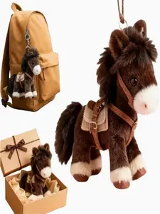 Lucky Horse Keychain Pendant, Cute Horse Design, Portable Decorative Accessory, Symbolizes Good Luck and Prosperity, Perfect Gift