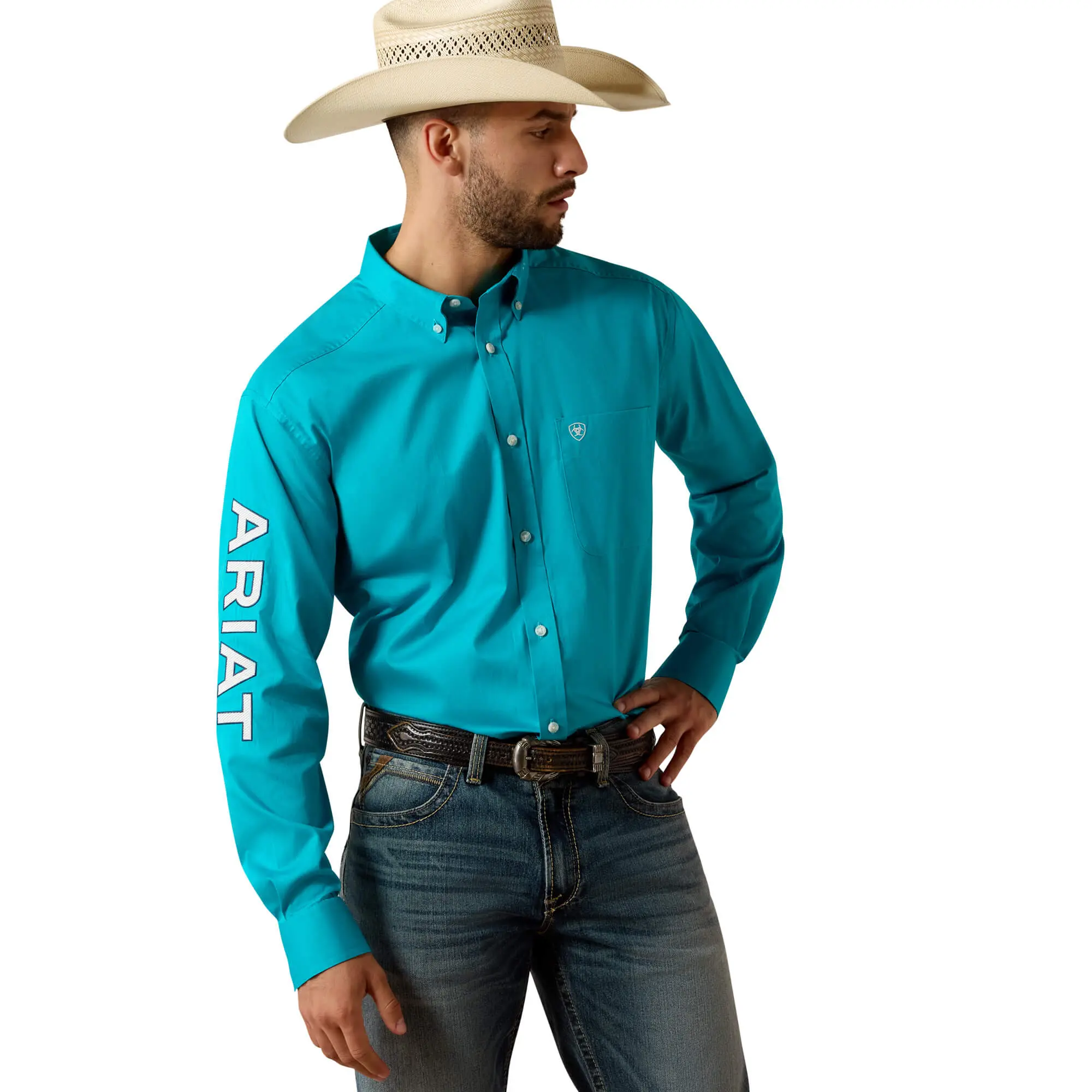 Men's Team Logo Lightweight Twill Classic Fit Shirt