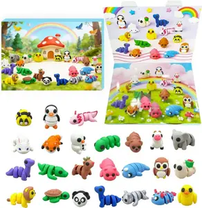 Summer Spring Gift Christmas Advent Calendar 2025 for Kids – 24-Day Holiday Countdown with 3D Printed Animals, Educational STEM Toy Set, Christmas Decorations & Party Favor Gifts