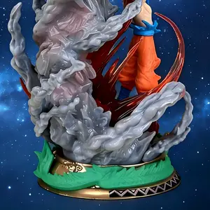 Statue model, high-quality DBZ animation-style action doll, portable transparent luminous sphere-a must-have collection for lovers. Made of PVC, suitable for boys' birthdays, festivals or collectors' desktop decorations.