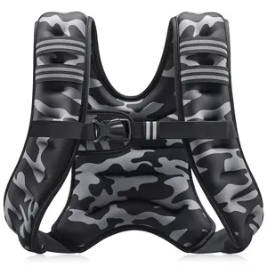 6LB Camo Weighted Vest for Walking, Running & Training | Adjustable Fitness Vest with Storage Pockets