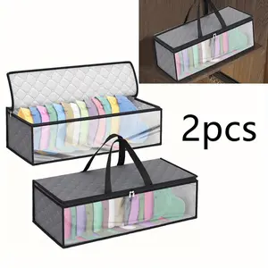2 Pack Hat Storage Bag for Baseball Organizer Case Hat Holder Rack with 2 Carry Handles for Closet Moisture & Dust Proof Holds Up to 20 Hats (Grey) Box Cabinet tiktokshopspringglowup