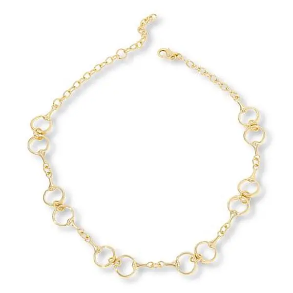 Bellezza 20" Bronze Horse Bit Station Necklace