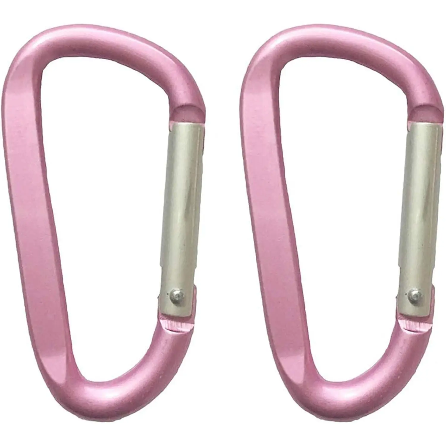 Large Carabiners Keychain 3" Aluminum D Shape Premium Durable D-Ring Carabiner Clip Hook Camping Accessories Snap Link Key Chain Durable Improved Design (2pcs Pink) : Sports & Outdoors