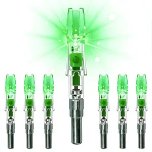 6PCS X Lighted Nocks for Arrows with .204 .233 .244 .246 Inside Diameter with H, S, GT Bushings High-Visibility LED Arrow Nocks, Bow String Activated