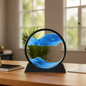 7-Inch sand painting ornament, a total of 6 styles and colors, exquisite pictures, can be placed in the living room, kitchen, bedroom