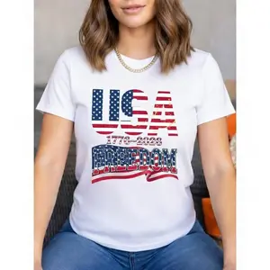 [SALE UP TO 50%] USA 1776–2026 Freedom Shirt – Patriotic American Flag Graphic Tee, Vintage USA Style Shirt, 4th of July Outfit, Gift for USA Lovers