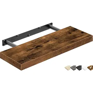 Floating Shelf for Wall Bathroom Shelves Bedroom Kitchen Living Room Farmhouse Small Book Shelf 16 inch Set of 1, Brown (015-BN1)