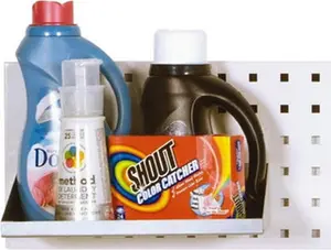 Triton Products 12" Long Silver Pegboard Shelf For Use with Locboards 56126-SLV