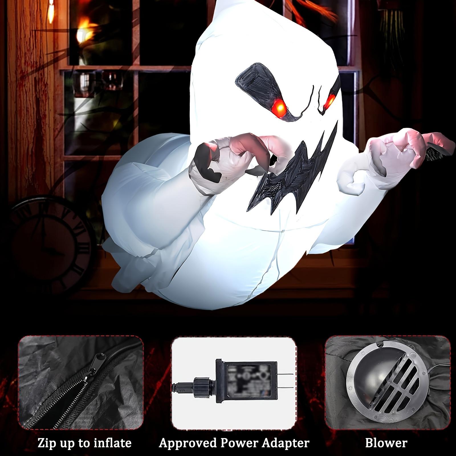 3.3Ft Halloween Inflatables Ghost Decoration with Built in Lights, Ghost Break Out from Window Blow up Ghost Window Decoration for Outdoor Indoor Home Garden Lawn Party Decor