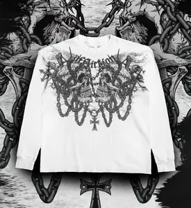 Affliction Men's Thermal Long Sleeve Shirt Chained Saint Thorns