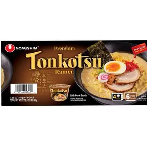 Nongshim, Tonkotsu Ramen Bowl, 3.56 oz, 6-Count snack