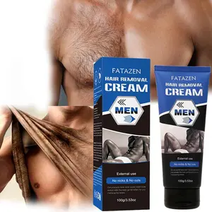 Men's Hair Removal Cream, 100g, Suitable for Thick & Coarse Body Hair, Legs, Arms, Underarms, Gentle & Refreshing, Single Item