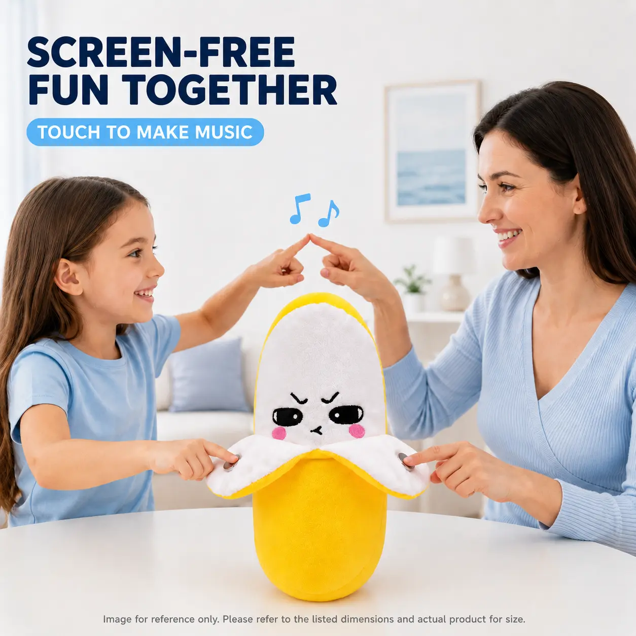 Banana Beat Interactive Musical Plush Toy Set, Touch-Activated USB Rechargeable Two-Person Parent-Child Toy, Funny Halloween Party Gift for Kids