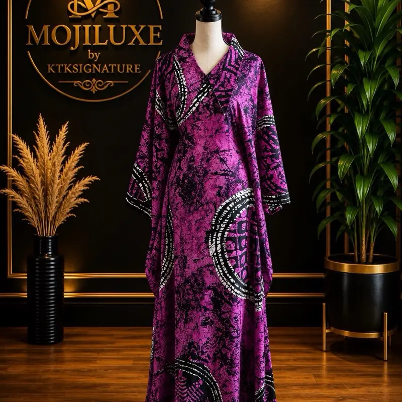 Morayo Adire Silk Bubu