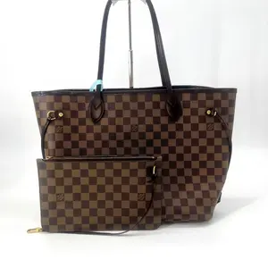 Pre-owned Louis Vuitton Neverfull MM tote bag in the Damier Ebene