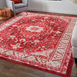 Bohemian Area Rug Boho Rug for Living Room,Non-Slip Carpet for Bedroom