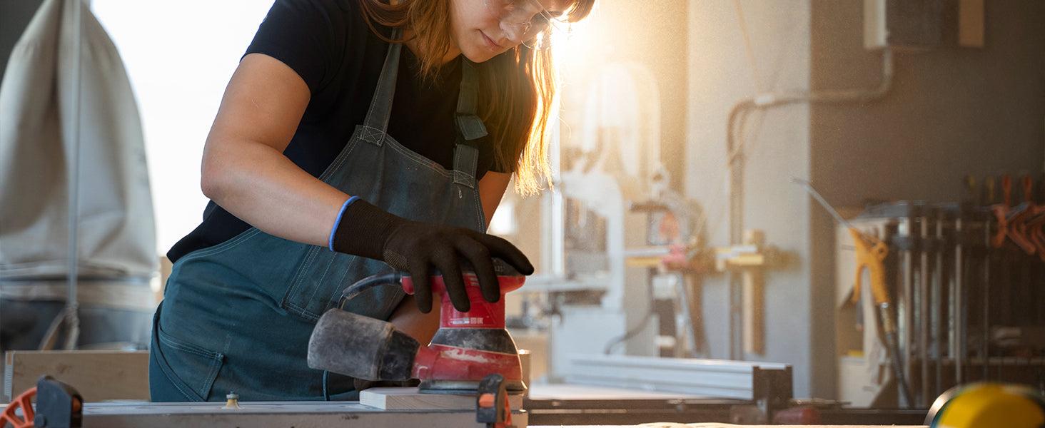 COOLJOB 12/60 Pairs Cotton Work Gloves with Non-Slip Grip Dots, Breathable Lightweight Gloves for Construction Gardening