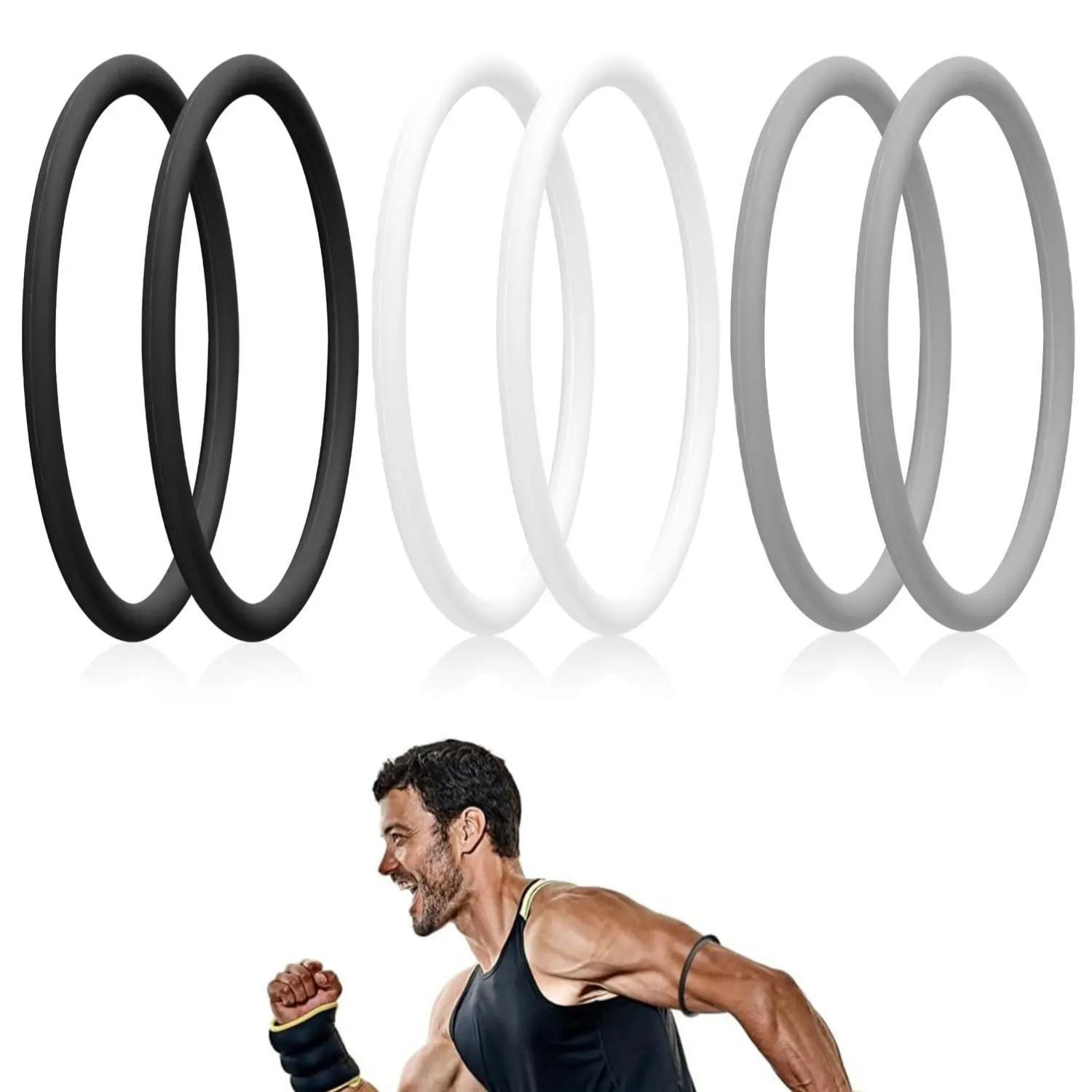 6 Pcs-Black and White and Gray