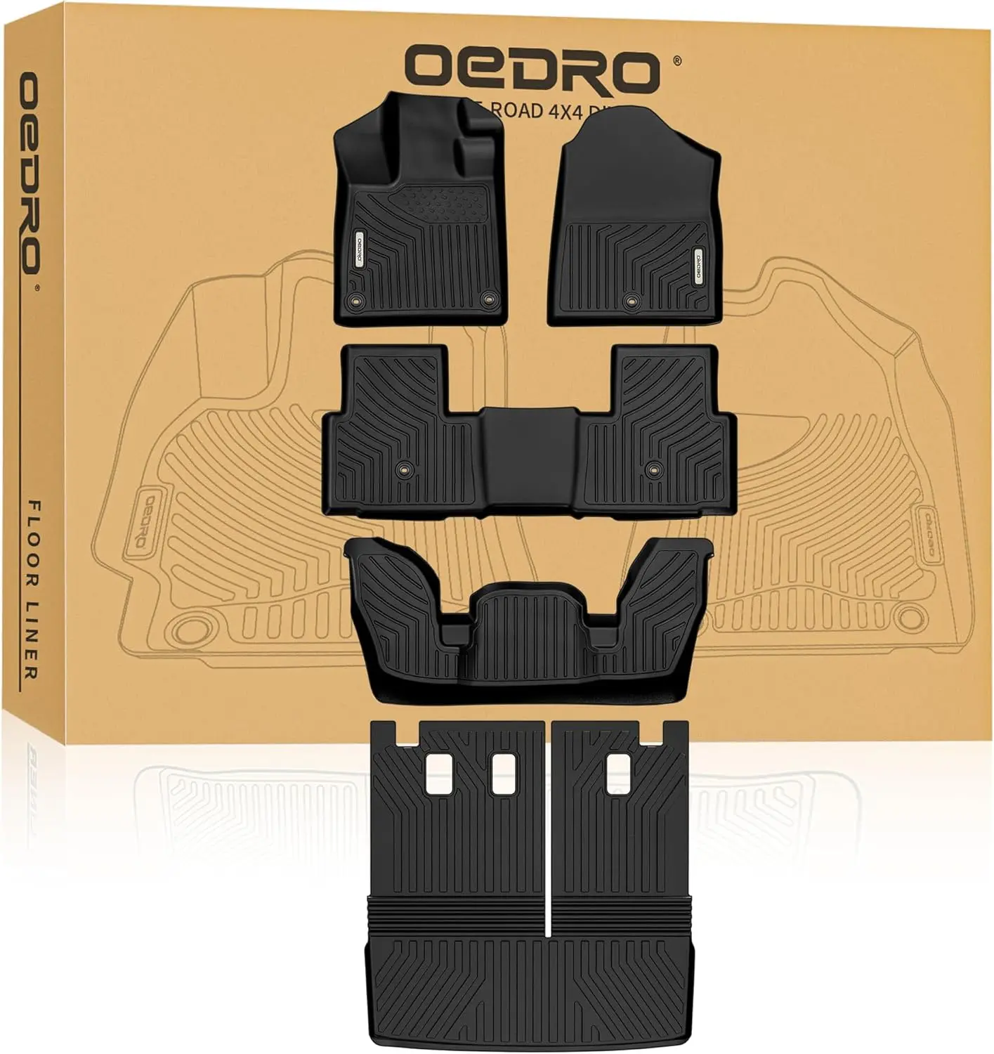 OEDRO TPE Floor Mats fits 2023-2026 Honda Pilot, All Weather, Waterproof OEDRO TPE Floor Mats fits 2023-2026 Honda Pilot, All Weather, Waterproof