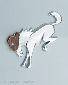 Dusty Trails — Bronco Rear Emblem 3D Cowgirl Hat