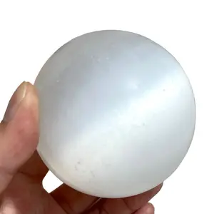 IG Crystal Selenite Ball 60~80mm Healing Stone Home Decoration