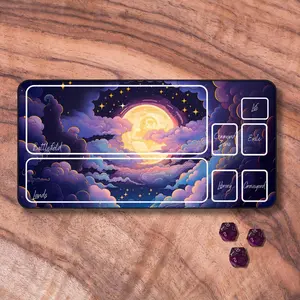 MTG Playmat with Zones, Night Sky Themed TCG Playmat, Unofficial MTG Play mat, Trading Card Game Accessories, Gifts for Gamers