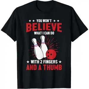 Men's Bowler Sport Quotes Funny Bowling Lover T-Shirt