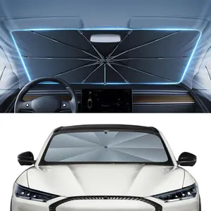 Autorder Windshield Sun Shade Umbrella for 2021-2026 Ford Mustang Mach-E Accessories,Upgraded Ice Crystal Material,Easy Setup Umbrella Sunshade for Car Windshield,100% Sun Blocking