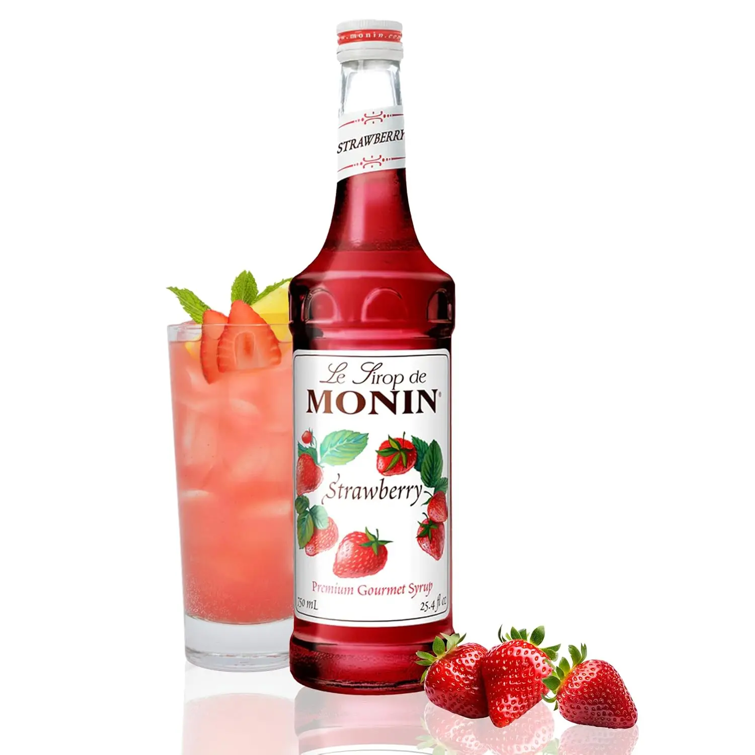 Monin - Strawberry Syrup Mild & Sweet 750ml Monin - Strawberry Syrup Mild & Sweet 750ml