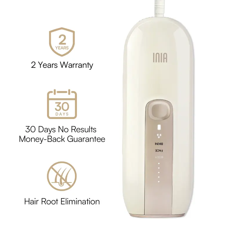 INIA FOND IPL At-Home Laser Hair Removal Device, Hair Root Elimination, 16.5J Energy, Unlimited Flashes, FDA Cleared, 2-Year Warranty, for Women and Men,Best Valentine's Day Gift for Her 2