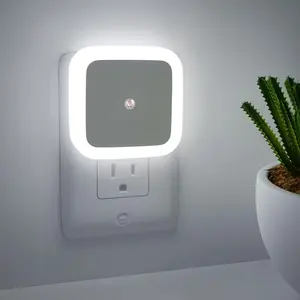 Summer Vibe Plug-in LED Night Lights, 6 Pack, Cool & Warm White Wall Mount Lamps, Energy Saving Decorative Nightlights for Bedroom, Hallway, Kitchen, Bathroom, Suitable for Adults & Kids