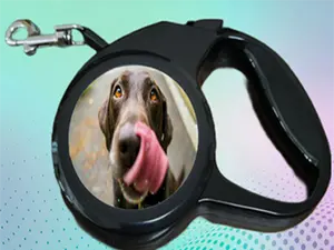 Custom Photo Double Sided Retractable Dog Leash