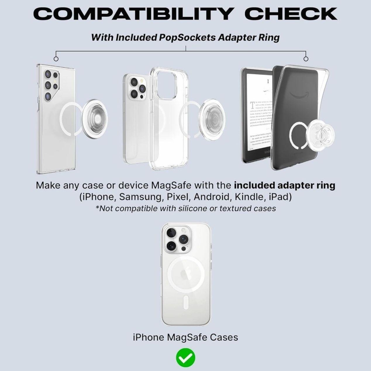 Gothic Bat MagSafe Phone Grip: Cute Spooky Dark Aesthetic Magnetic Phone Holder, Cozy Kawaii Edgy Bat Gotham Gift, Phone or Kindle Popgrip