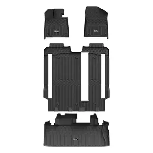 3W Cargo Mat Custom Fit for 2021-2026 Toyota Sienna, TPE Trunk Mat for Sienna 7 Seat & 8 Seat Car Accessories, Heavy Duty Cargo Liner