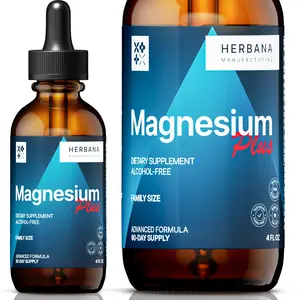 Triple Complex Magnesium 2 fl oz Liquid Drops - Advanced Magnesium Citrate, Glycinate, L-threonate with Vitamins B6, D, C Supplement - High Potency 100% Absorption - 45-Day Supply
