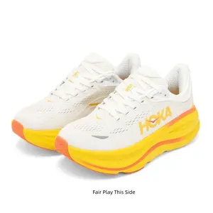 White Running Shoes with Thick Sole - Breathable & Shock-Absorbing Sneakers for Marathon Training, Hiking & Everyday Use