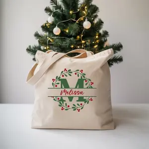 Custom Christmas Tote Bags: Personalized Monogrammed Totes #539