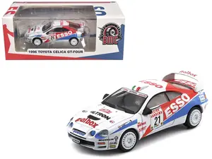 Toyota Celica GT-Four #21 "Rallye Sanremo - Rallye d'Italia" (1996) with Extra Wheels 1/64 Diecast Model Car by BM Creations